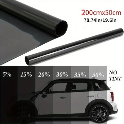 Mingtu NX05 VLT8% schwarze Solarfilm für Fahrzeuge PET-Fensterfarbsticker für Sonnenschirm und UV-Block