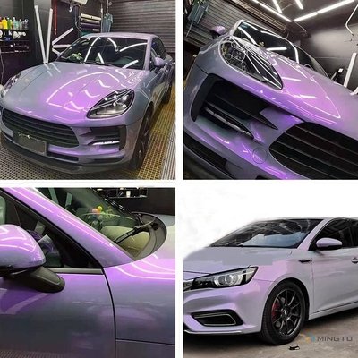 Abnehmbare Kleber Mingtu Grau bis Lila Vinylfolie Glanz Autofolie Vinylfolie für Auto-DIY-Fahrzeugfilm
