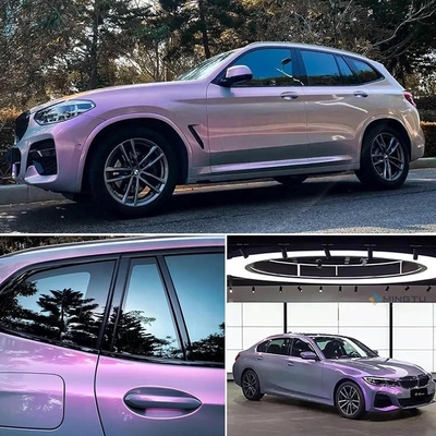 Abnehmbare Kleber Mingtu Grau bis Lila Vinylfolie Glanz Autofolie Vinylfolie für Auto-DIY-Fahrzeugfilm