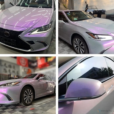 Abnehmbare Kleber Mingtu Grau bis Lila Vinylfolie Glanz Autofolie Vinylfolie für Auto-DIY-Fahrzeugfilm
