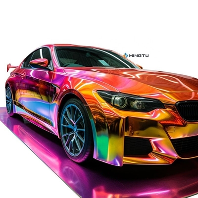 Aufkleber für die Karosserie mit metallischer Chrom-Vinyl- und Luftblasenfreifilmbeschichtung