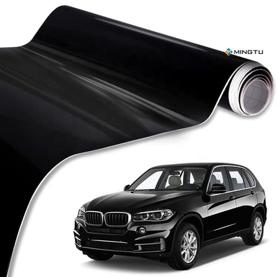 Vinylfolie für Fahrzeuge Mingtu Schwarzer Ritter PVC 1,52m*18m Schwarzer PPF PET Autofolie