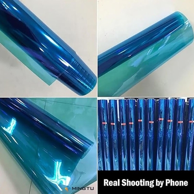 Kameleonfarbe 85% VLT Wärmedämmungsfensterfolie 1*30M Blau lila Fensterfarbe