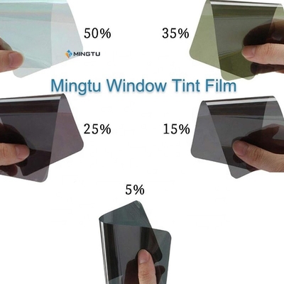 High VLT 50% 1,52*30m Kohlenstoffreflektierende schwarze Farbe 1-Schicht Fensterfolie für Auto