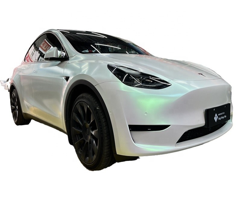 2024 Satin-Weiß-Full-Car-Vinyl-Wrap-Rolle mit Luftentladung perfekt für die Körperposition