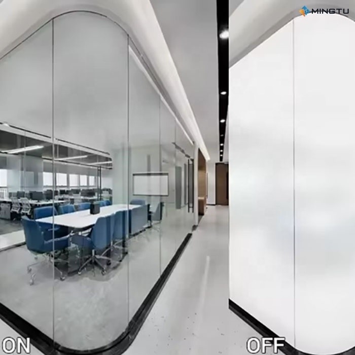 Moderner Design-Stil Mingtu selbstklebende PDLC-Film für Privatsphäre und elektronisches Glas