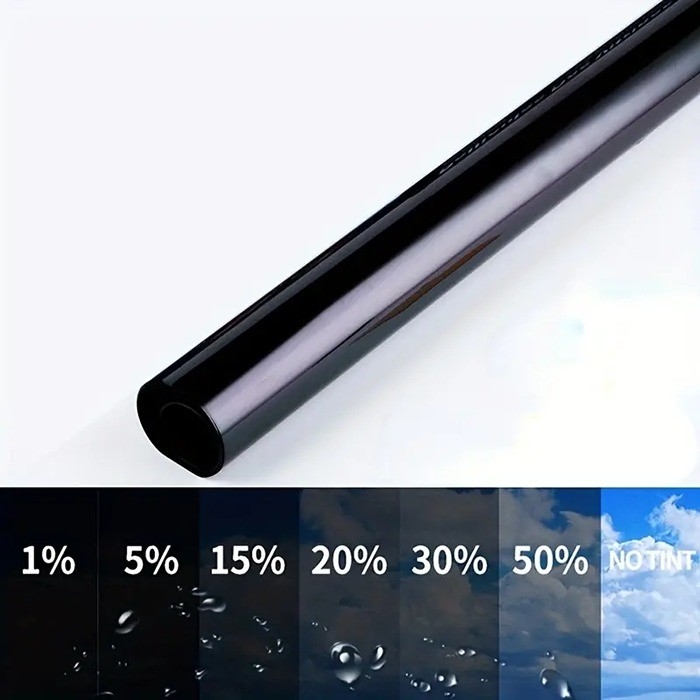 Mingtu NX05 VLT8% schwarze Solarfilm für Fahrzeuge PET-Fensterfarbsticker für Sonnenschirm und UV-Block