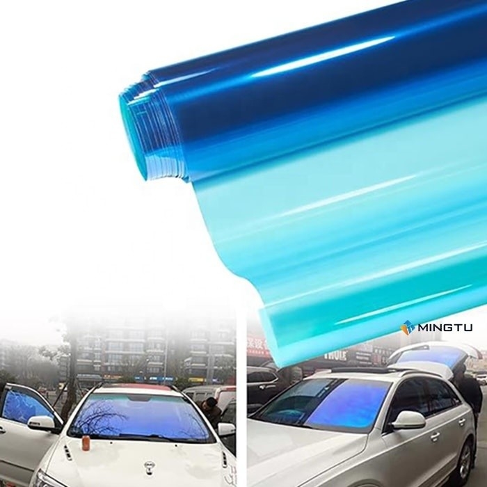 Kameleonfarbe 85% VLT Wärmedämmungsfensterfolie 1*30M Blau lila Fensterfarbe